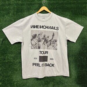 Nine Inch Nails Peel It Back Tour Gray T-Shirt Size Extra Large